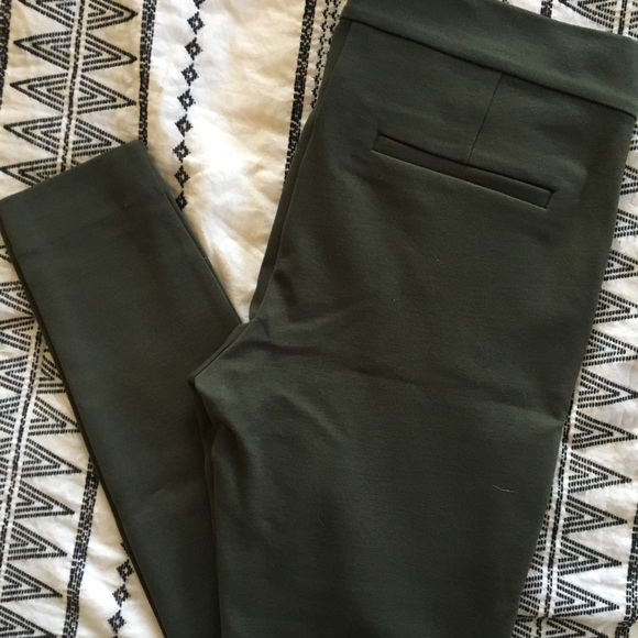 NWT Loft Olive Green & Black dress leggings - Picture 2 of 8